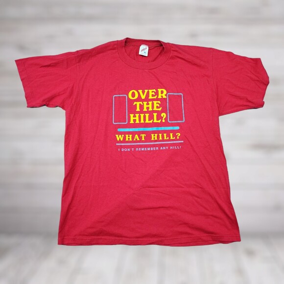 Over The Hill Funny Old Age T-Shirt USA Size XL - Picture 1 of 8